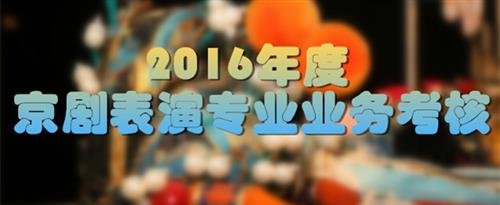 真人日逼视频国家京剧院2016年度京剧表演专业业务考...